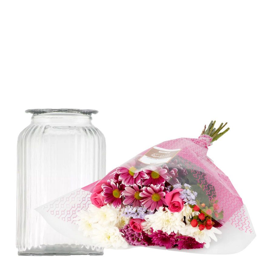 Carefully Selected Isabella Bouquet & Vase Bundle