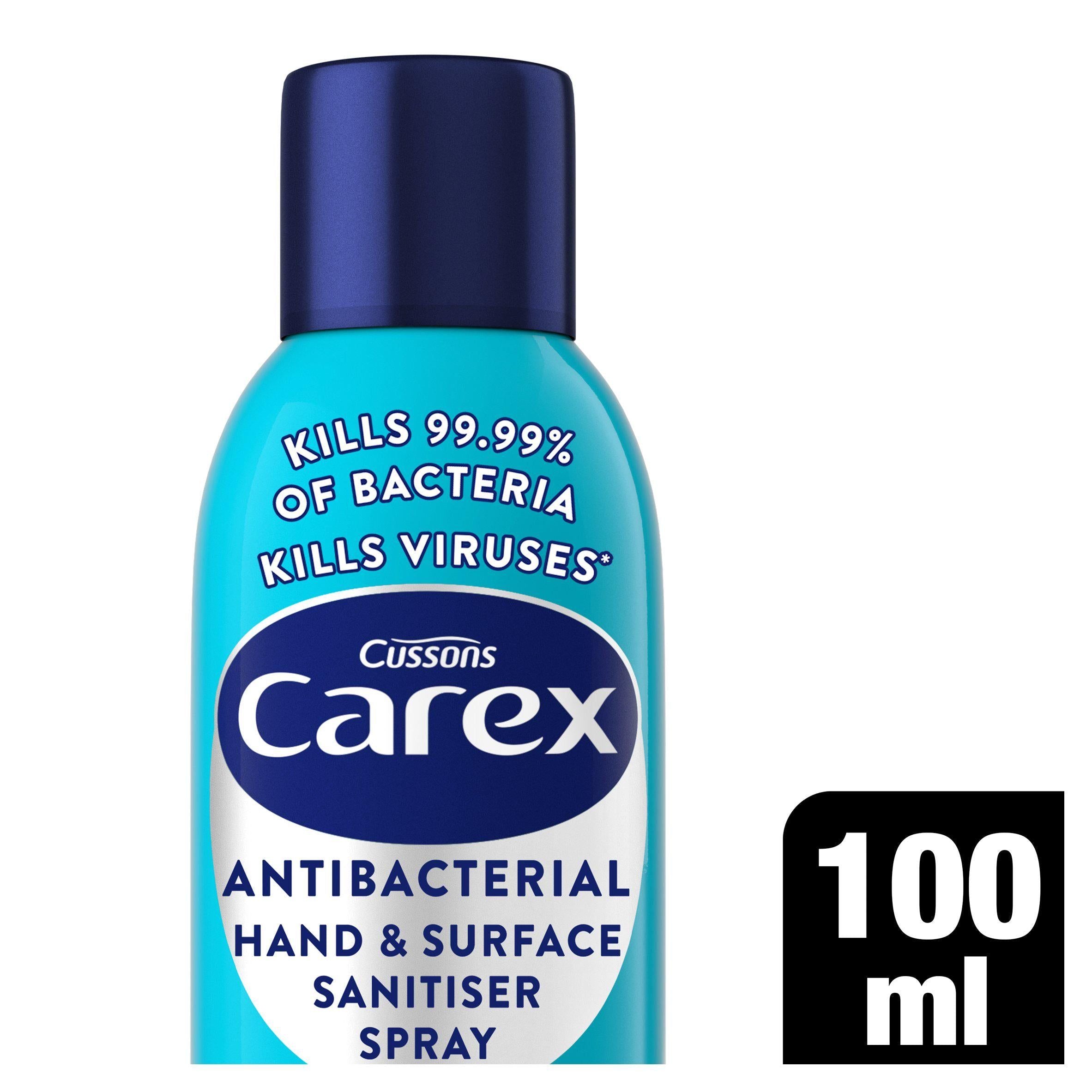 Carex Antibacterial Hand &amp;amp; Surface Sanitiser Spray 100ml