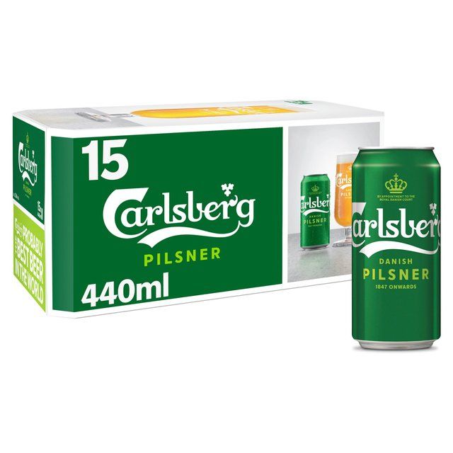 Carlsberg Pilsner Danish Lager Beer Cans   15 x 440ml