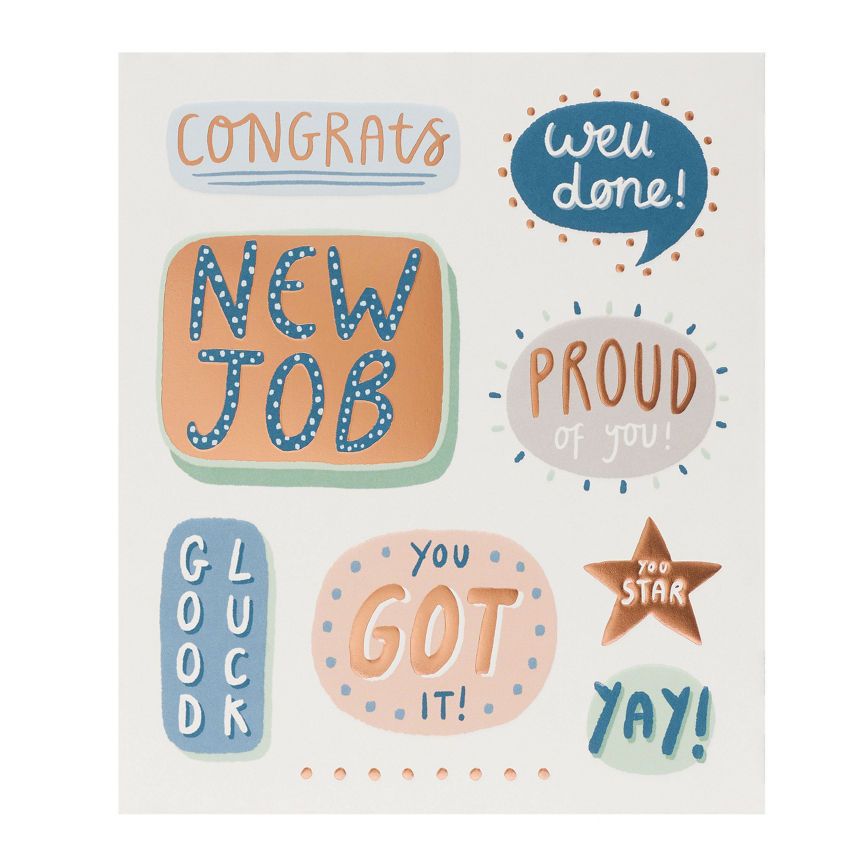 Carlton Speech Bubbles New Job Card