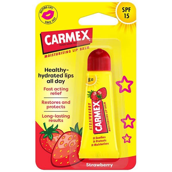 Carmex Moisturising Lip Balm Strawberry SPF 15 10g