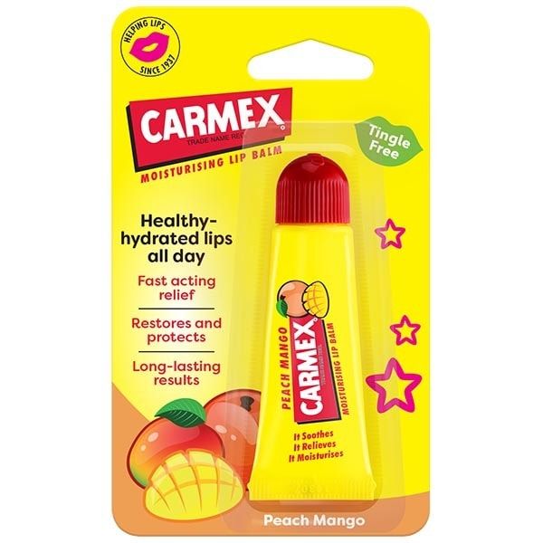 Carmex Peach And Mango Lip Balm 10g Tube