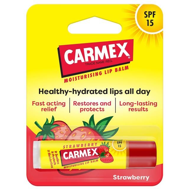 Carmex Strawberry Lip Balm Click Stick SPF15   4.25g