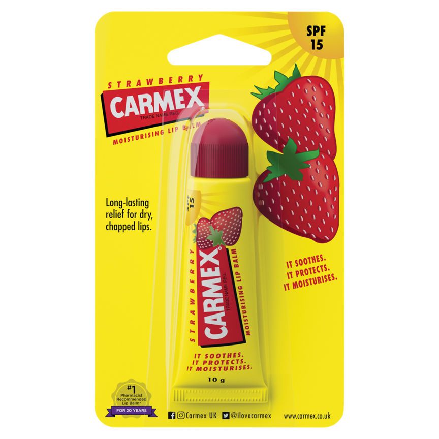 Carmex Strawberry Moisturising Lip Balm SPF 15