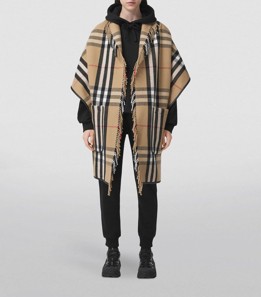 Cashmere Check Cape