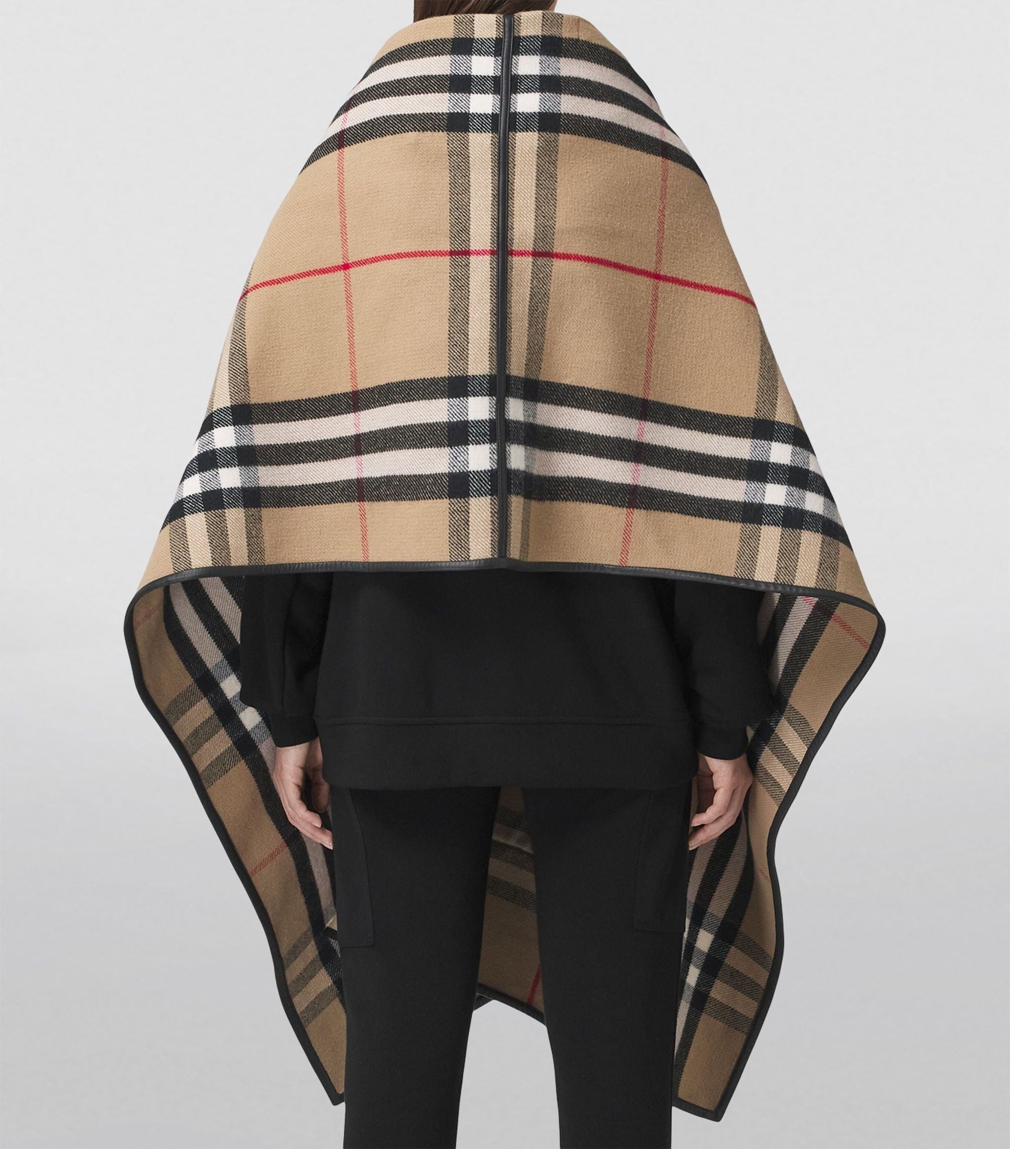 Cashmere Check Cape