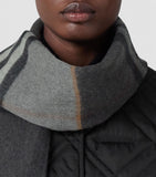 Cashmere Contrast-Check Scarf