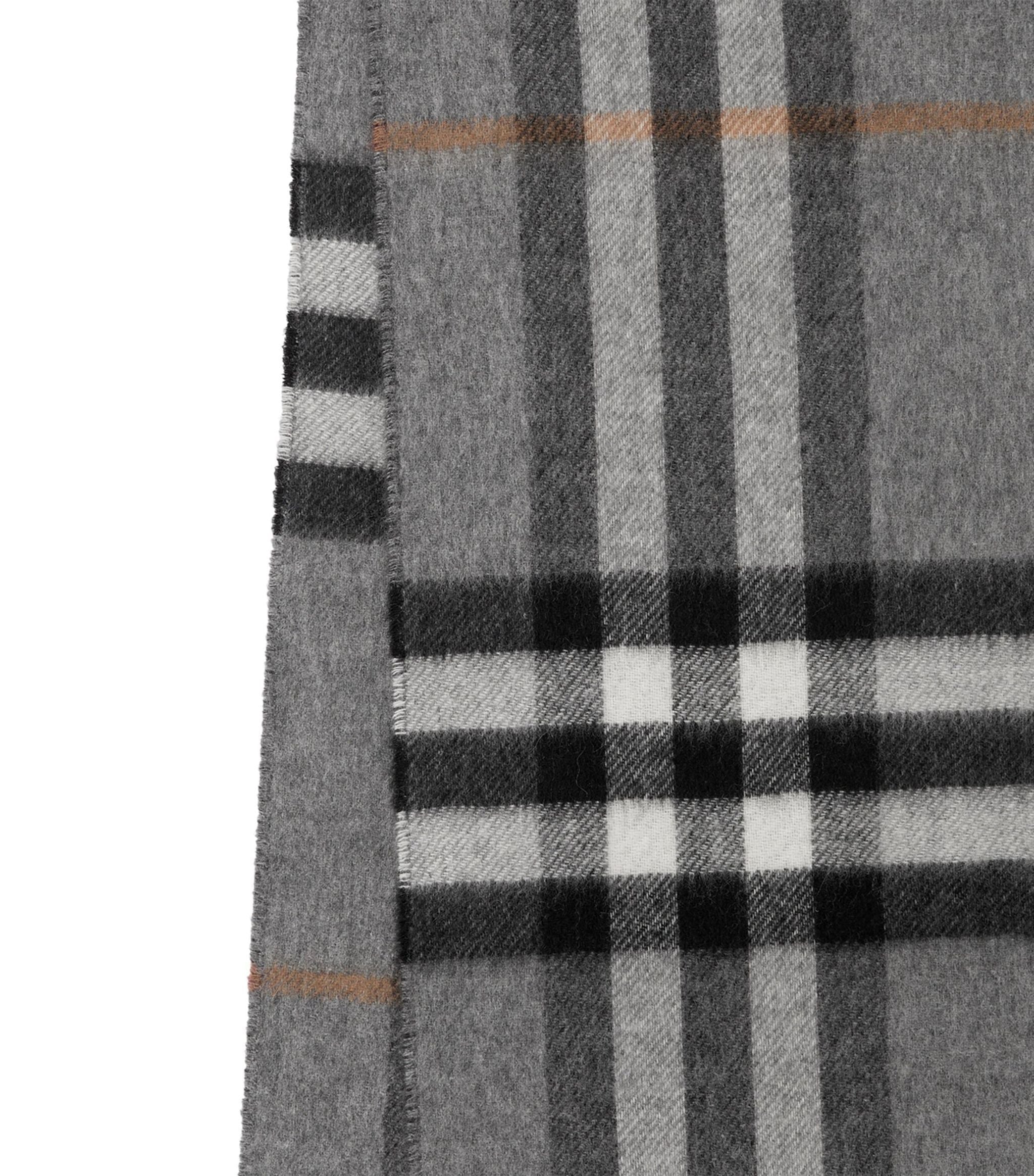 Cashmere Contrast-Check Scarf