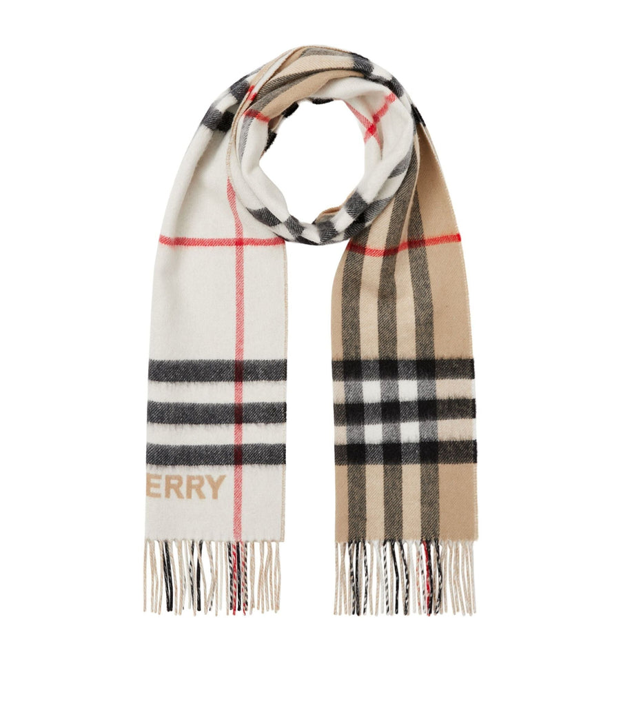 Cashmere Contrast Check Scarf