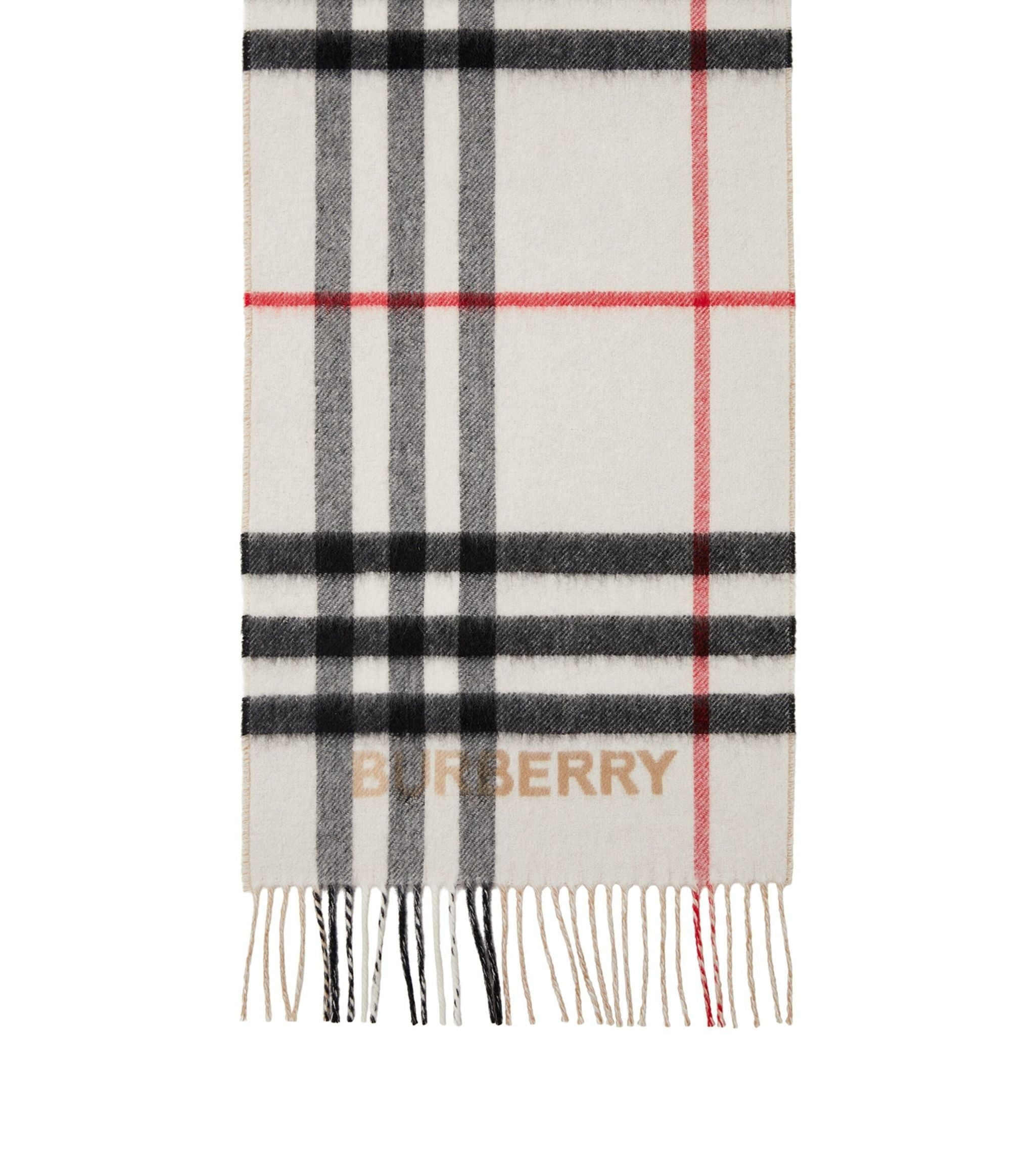 Cashmere Contrast Check Scarf