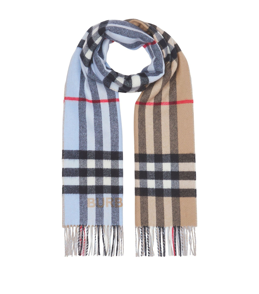 Cashmere Contrast Check Scarf