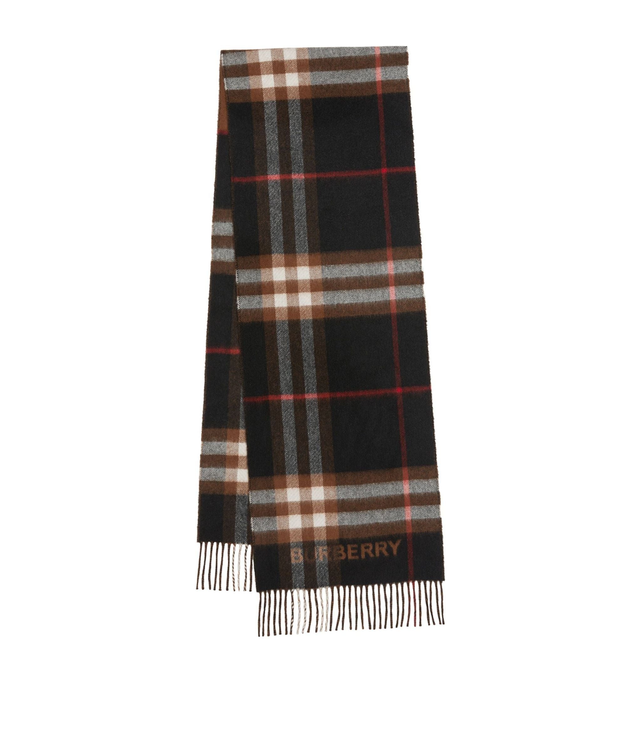 Cashmere Contrast Check Scarf