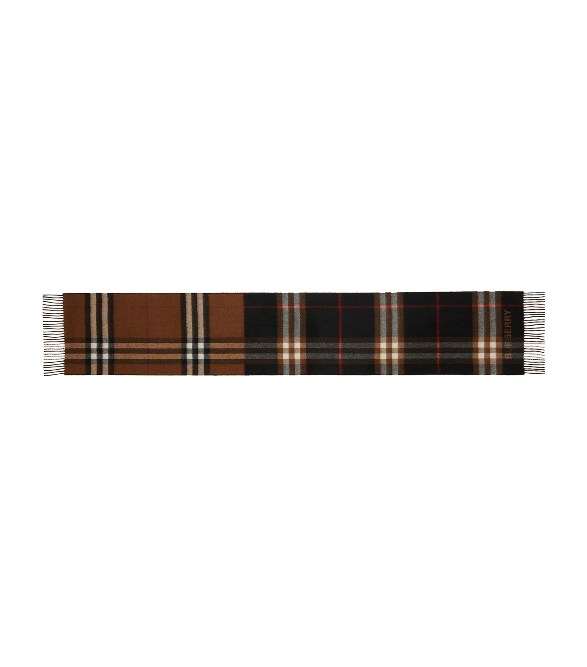 Cashmere Contrast Check Scarf