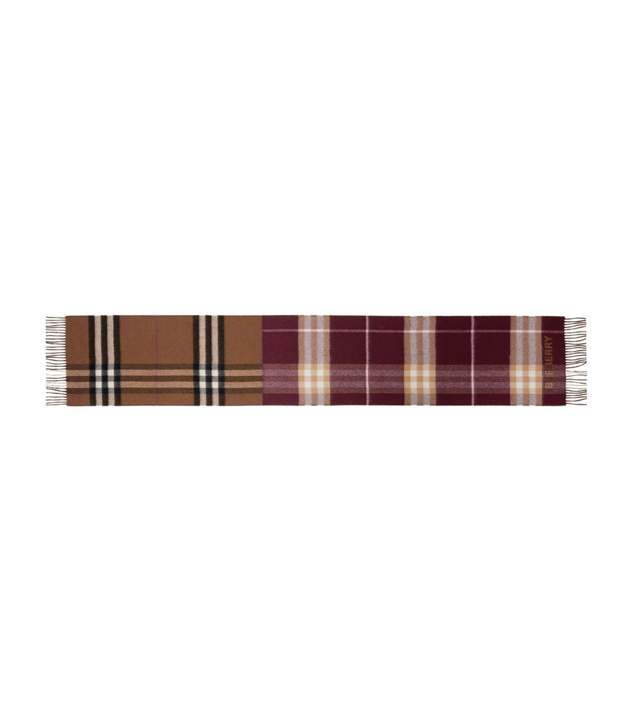 Cashmere Contrast Check Scarf