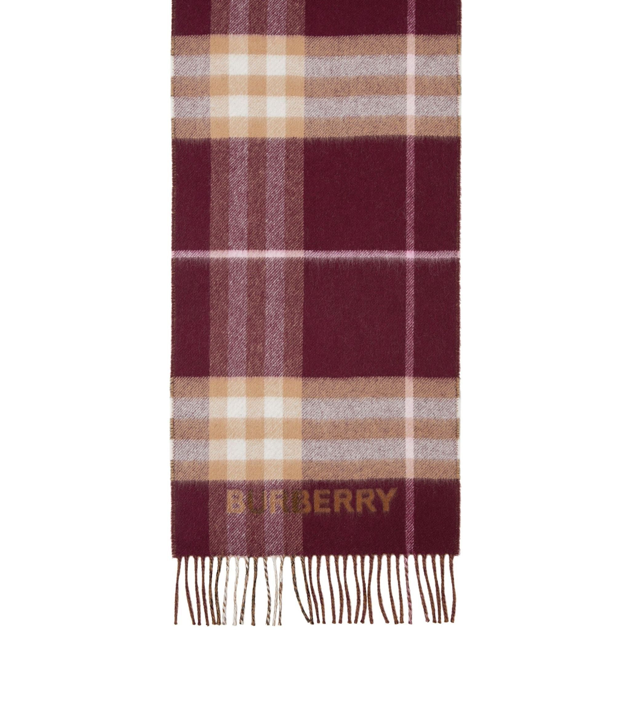 Cashmere Contrast Check Scarf