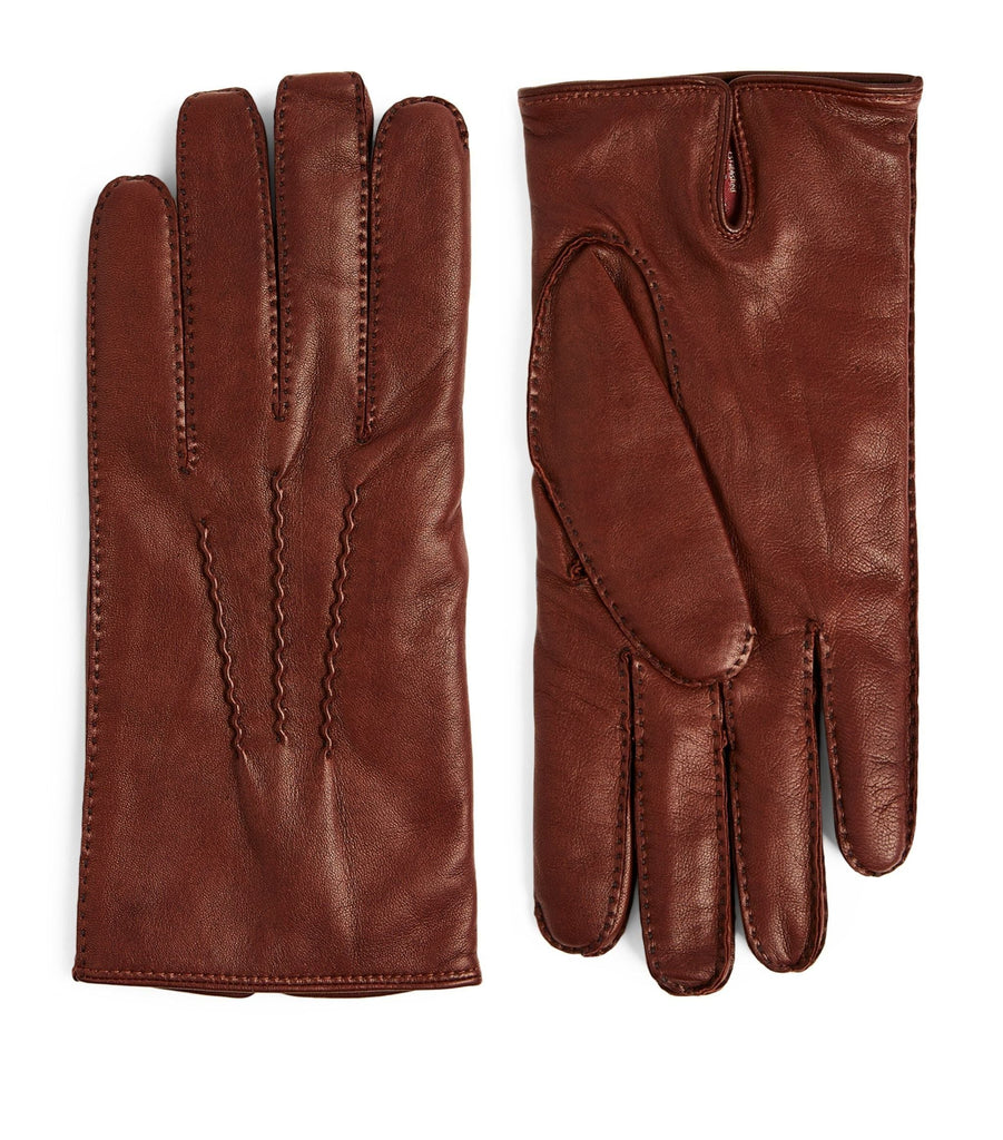 Cashmere-Lined Leather Gloves