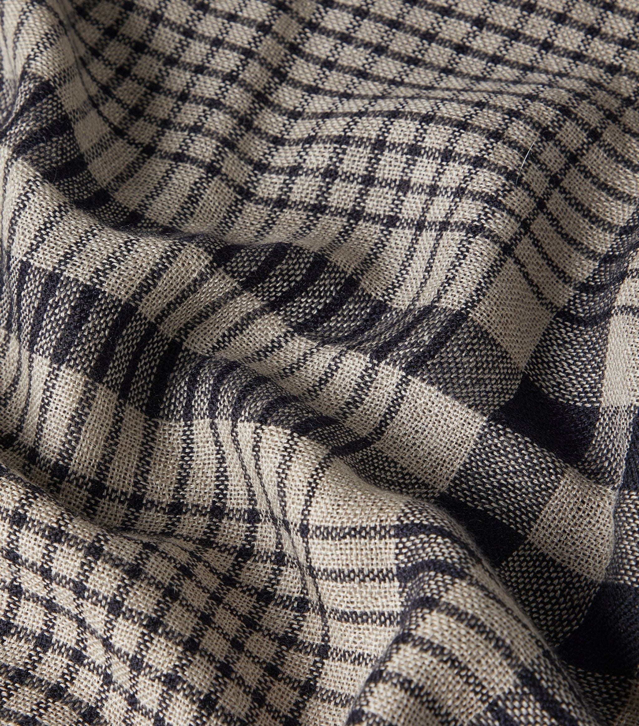 Cashmere-Silk Check Scarf