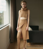 Cashmere-Wool Lucia Wrap Skirt