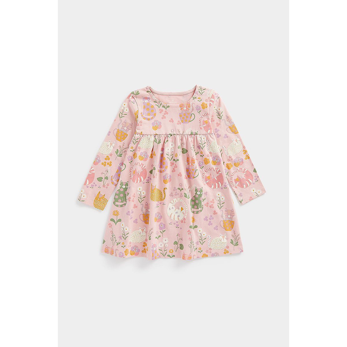 Cat Print Jersey Dress