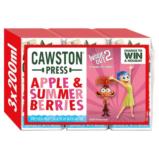 Cawston Press Apple & Summer Berries Juice   3 x 200ml