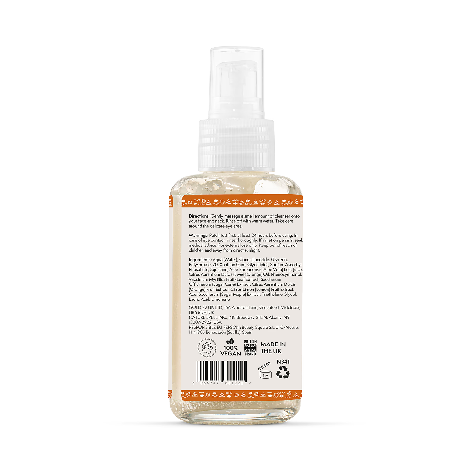 Nature Spell Vitamin C brightening facial cleanser 100ml, UK version