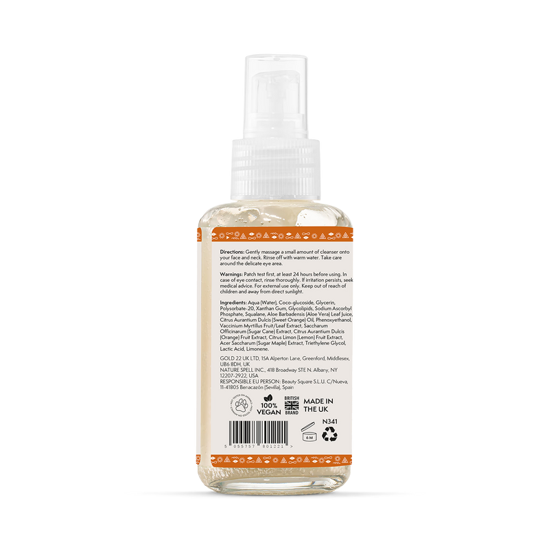 Nature Spell Vitamin C brightening facial cleanser 100ml, UK version