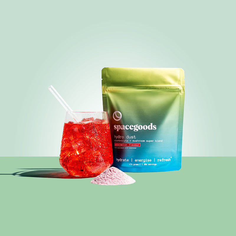 Spacegoods Hydro Dust watermelon flavour electrolyte powder 174g, imported from the UK