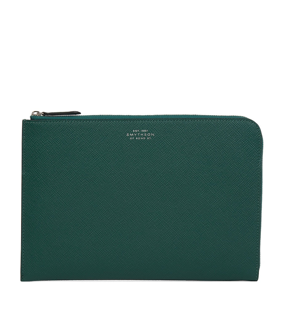 Smythson Panama leather slim pouch, UK version