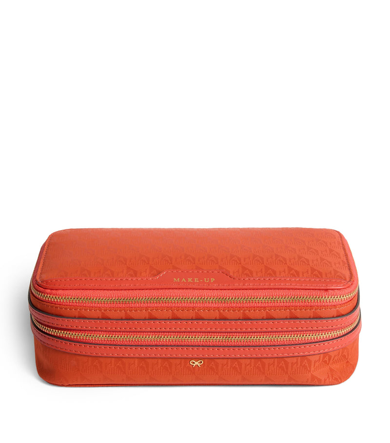 Anya Hindmarch Jacquard Logo Make-Up Pouch - British product