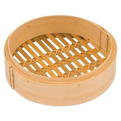 Oriental Mart 10 Inch Bamboo Steamer Without Cover- Buy online at McGrocer