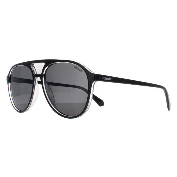 Polaroid PLD 4162/S black polarised aviator sunglasses (British brand)