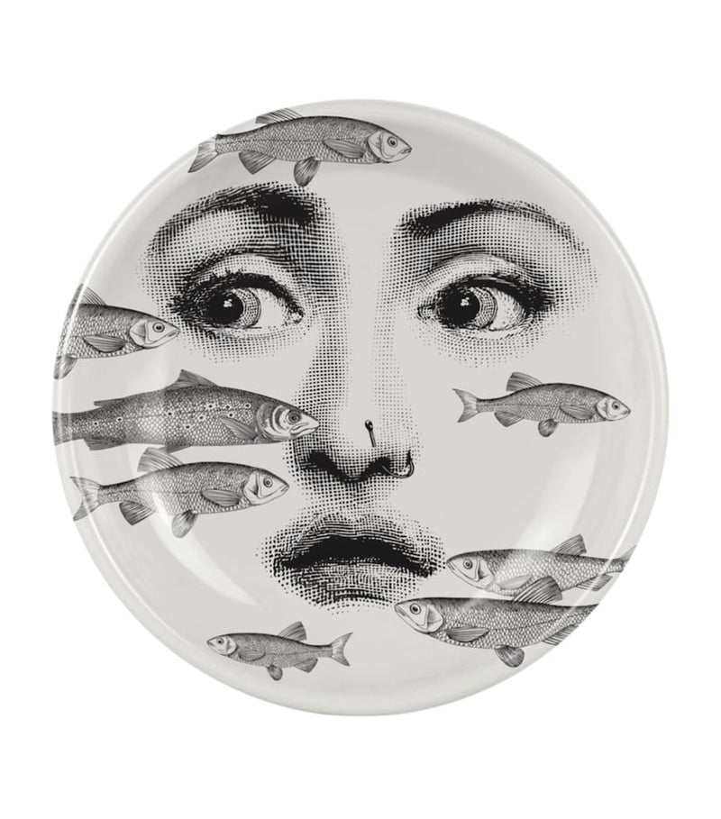 Fornasetti porcelain ashtray with surrealist fish design - British product