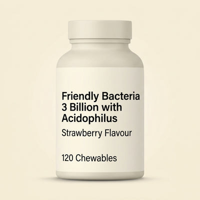 Holland & Barrett Holland & Barrett Chewable Acidophilus Strawberry Probiotic 120 Tablets- Buy online at McGrocer
