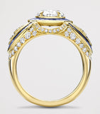 Boodles Palace Collection ring with diamond and sapphire (British brand)