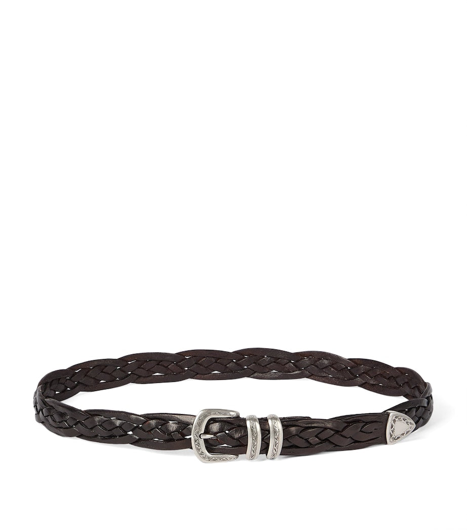 Brunello Cucinelli woven calfskin belt (British brand)