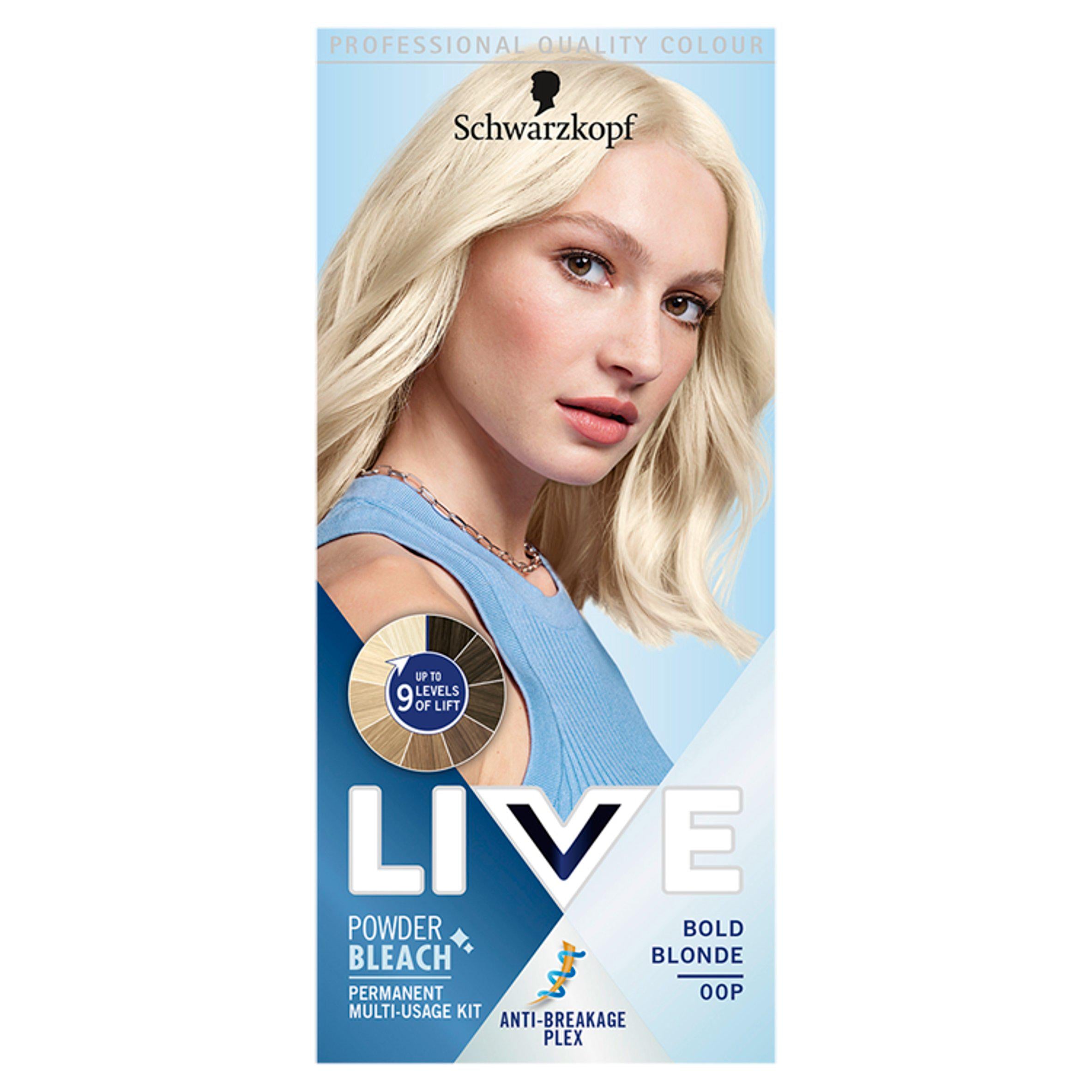 Schwarzkopf Live Bold Blonde Powder Bleach Permanent Multi Usage Kit GOODS Sainsburys   