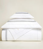 Egyptian Cotton Boudoir Pillowcase with Triple-Embroidered Stripe 30cm x 40cm