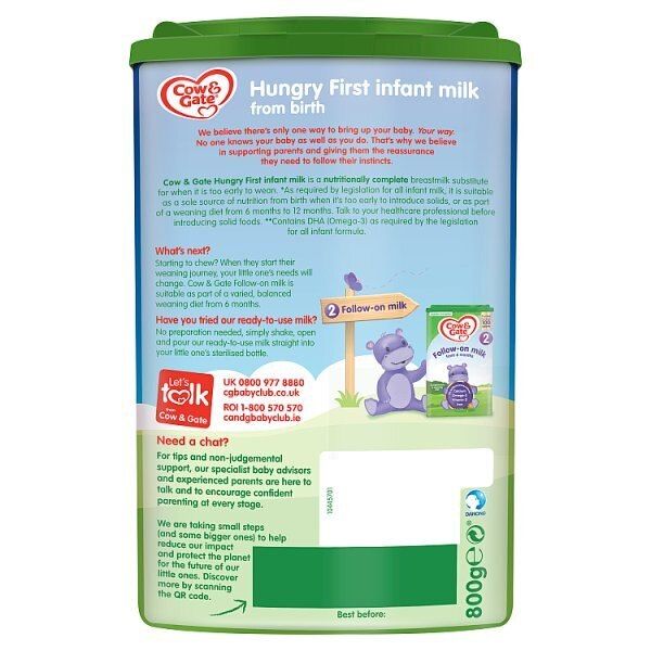 Cow & Gate Hungry First Baby Milk Formula from Birth 800g GOODS Superdrug   