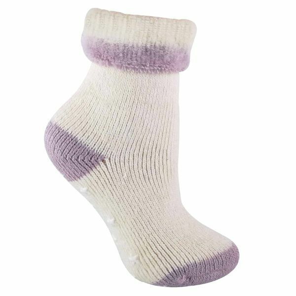 Sock Snob Ladies Alpaca Wool Blend Slipper Socks 4-8 UK GOODS Superdrug Purple  