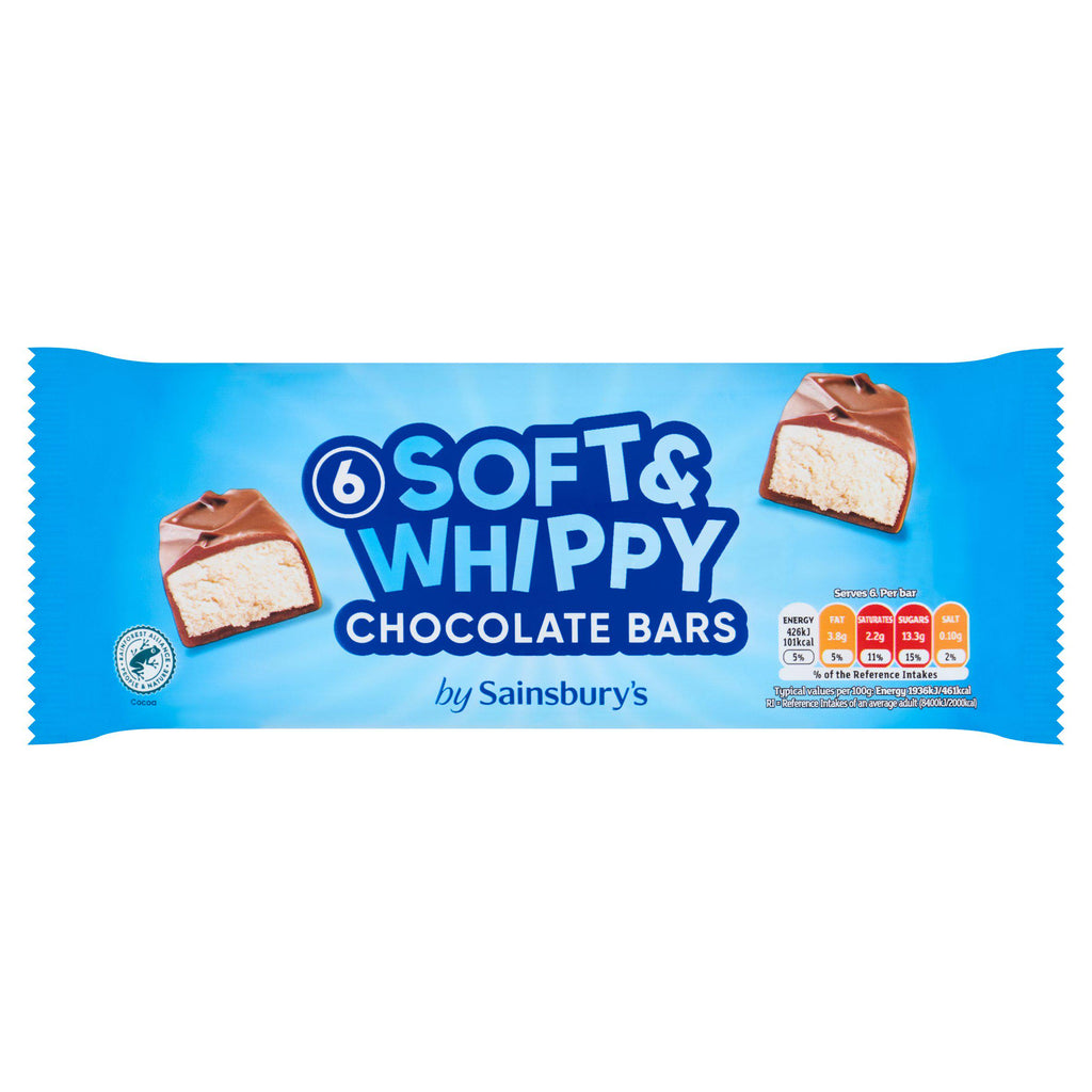 Sainsbury's Soft & Whippy Chocolate Bars 6x22g