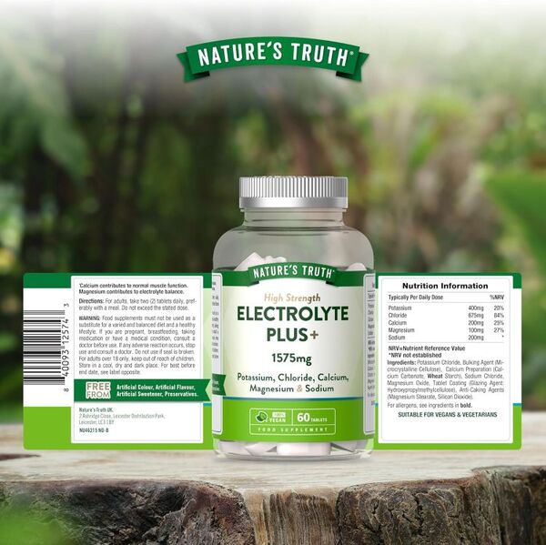 Nature's Truth Electrolyte Plus 60 tablets, imported from the UK