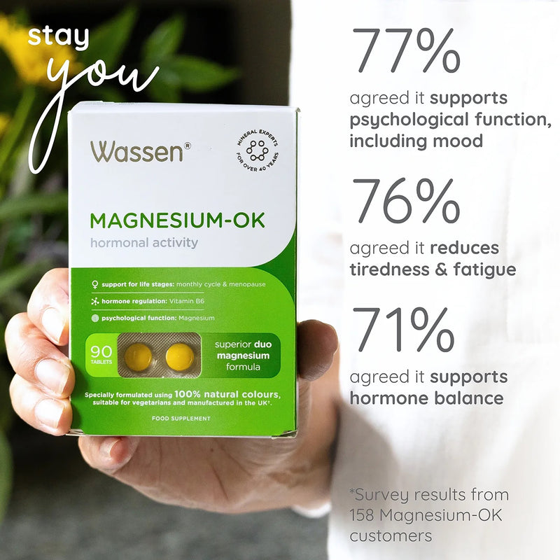 Wassen Magnesium-OK supplement 90 tablets (British brand)