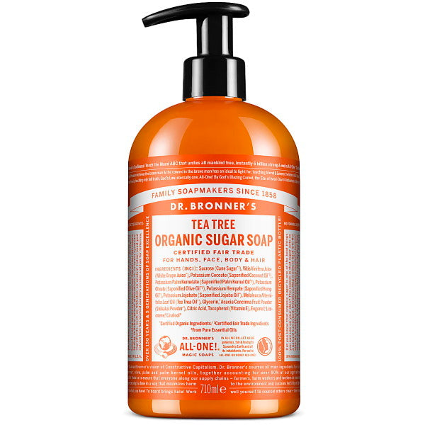 Dr Bronner Organic Shikakai Tea Tree Soap - 710ml