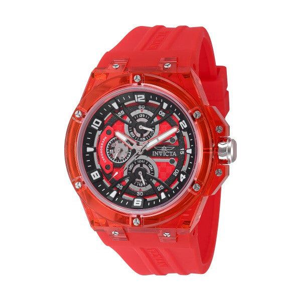 Invicta Red Men's Racing Watch silicone strap, UK version