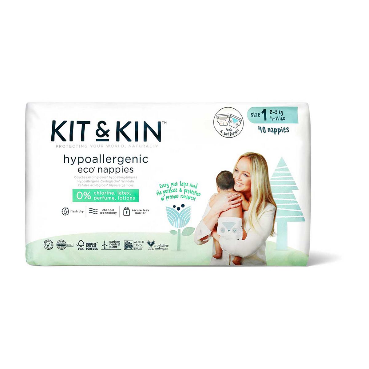 Kit & Kin Eco Nappies Size 1, 38 pack, 2-5kg/4-11lbs Toys & Kid's Zone Boots   