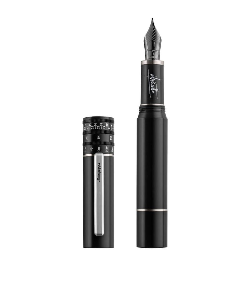 Montegrappa gold-trim Anytime Maestro fountain pen with perpetual calendar, imported from the UK