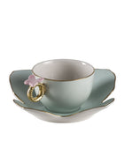 Villari butterfly teacup and saucer set (British brand)