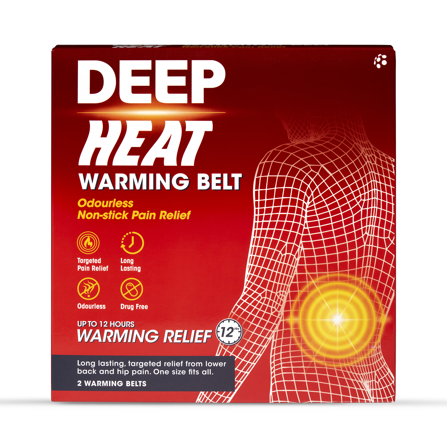 Deep Heat warming belt 2 pack (British brand)