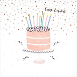 Sainsbury's Happy Birthday Sparkle Cake Design Greeting Card GOODS Sainsburys   