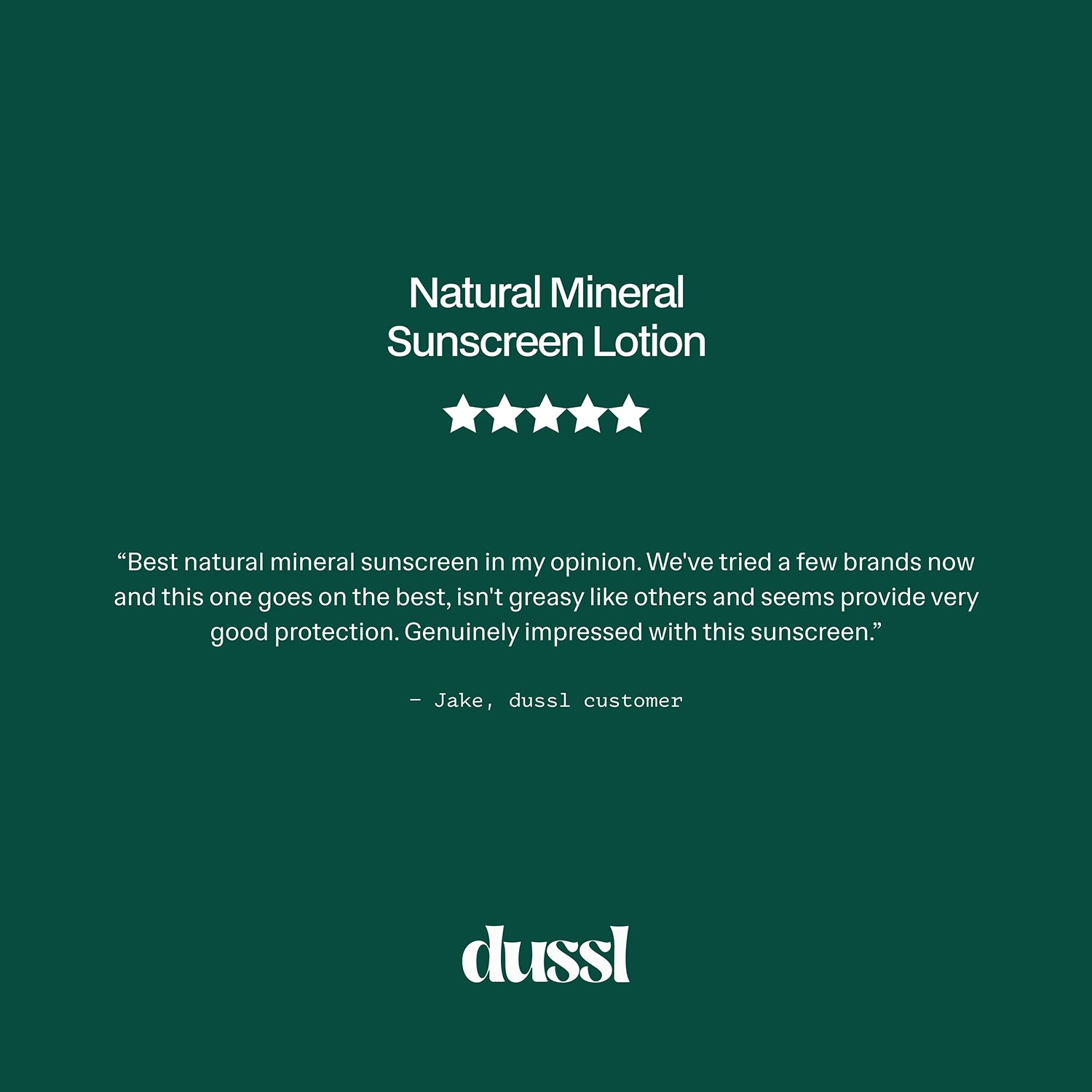 dussl natural mineral sunscreen SPF 50 150ml, imported from the UK